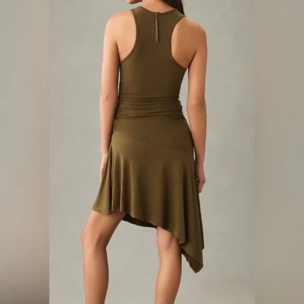 Daily Practice by Anthropologie Sleeveless Side-Ruched Dress NWT - Picture 3 of 12
